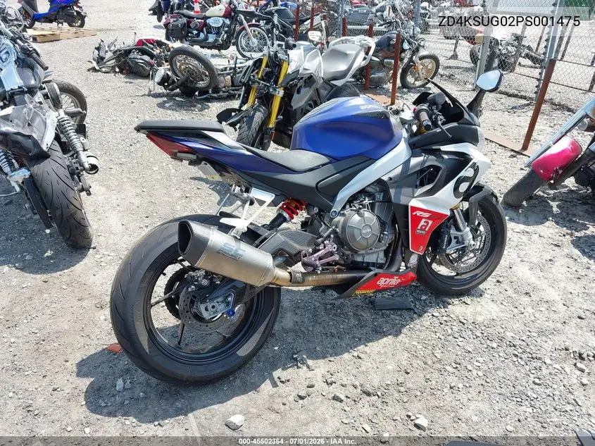 2023 Aprilia Rs 660 VIN: ZD4KSUG02PS001475 Lot: 45502364