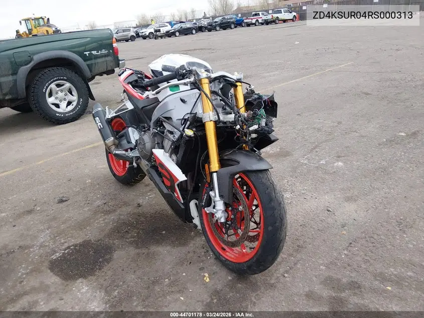 2024 Aprilia Rs 660 Extrema VIN: ZD4KSUR04RS000313 Lot: 44701178