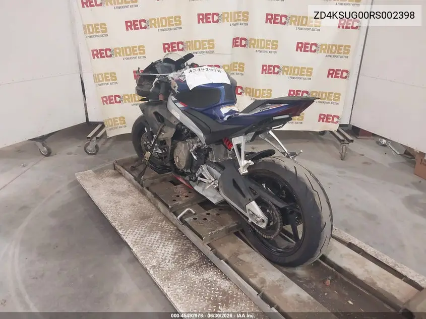2024 Aprilia Rs 660 VIN: ZD4KSUG00RS002398 Lot: 45492978