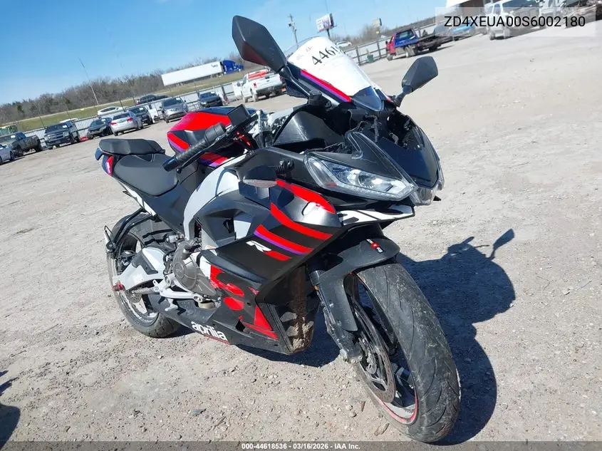 2025 Aprilia Rs 457 VIN: ZD4XEUA00S6002180 Lot: 44618536