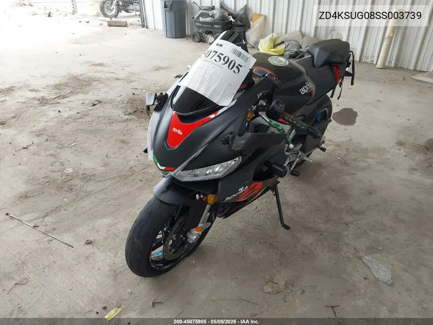 2025 Aprilia Rs 660 VIN: ZD4KSUG08SS003739 Lot: 45075905
