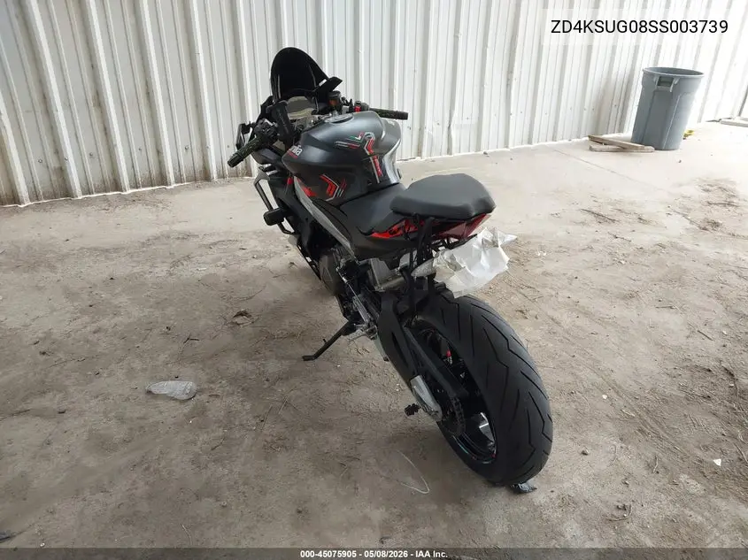 2025 Aprilia Rs 660 VIN: ZD4KSUG08SS003739 Lot: 45075905