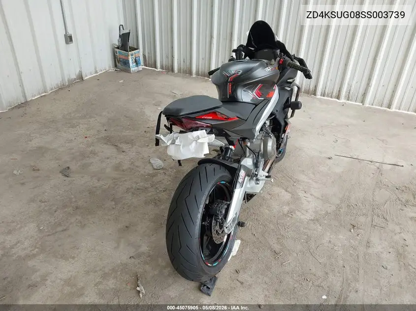 2025 Aprilia Rs 660 VIN: ZD4KSUG08SS003739 Lot: 45075905