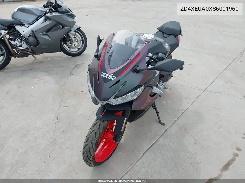 2025 Aprilia Rs 457 VIN: ZD4XEUA0XS6001960 Lot: 45224756