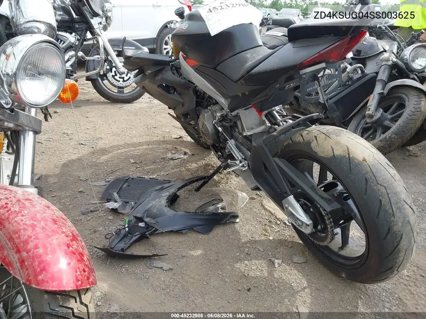 2025 Aprilia Rs 660 VIN: ZD4KSUG04SS003625 Lot: 45232986
