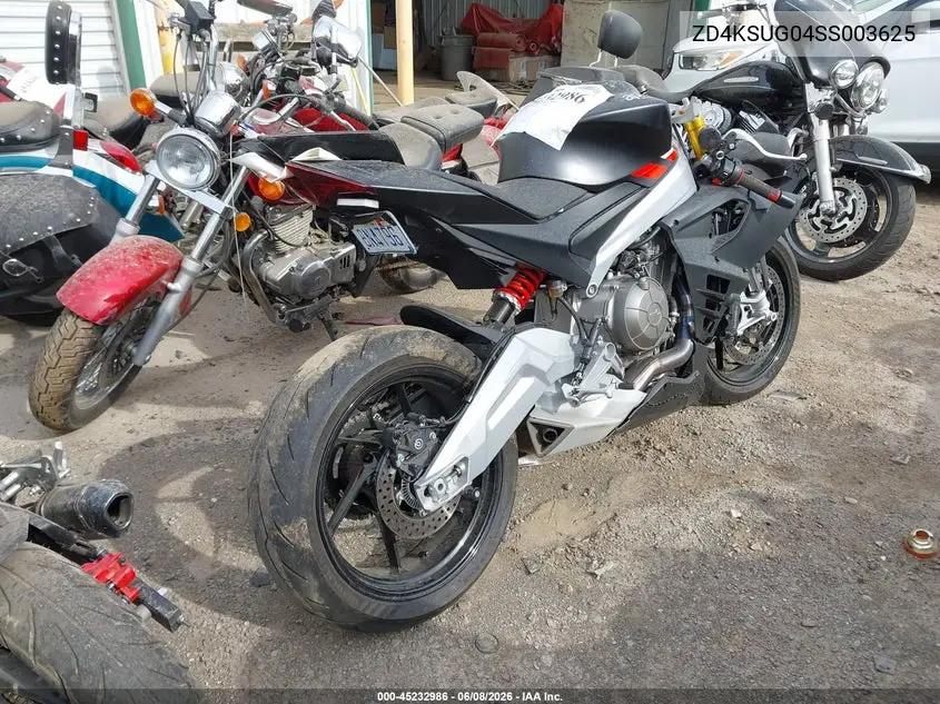 2025 Aprilia Rs 660 VIN: ZD4KSUG04SS003625 Lot: 45232986