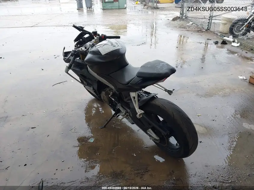 2025 Aprilia Rs 660 VIN: ZD4KSUG05SS003648 Lot: 45380969