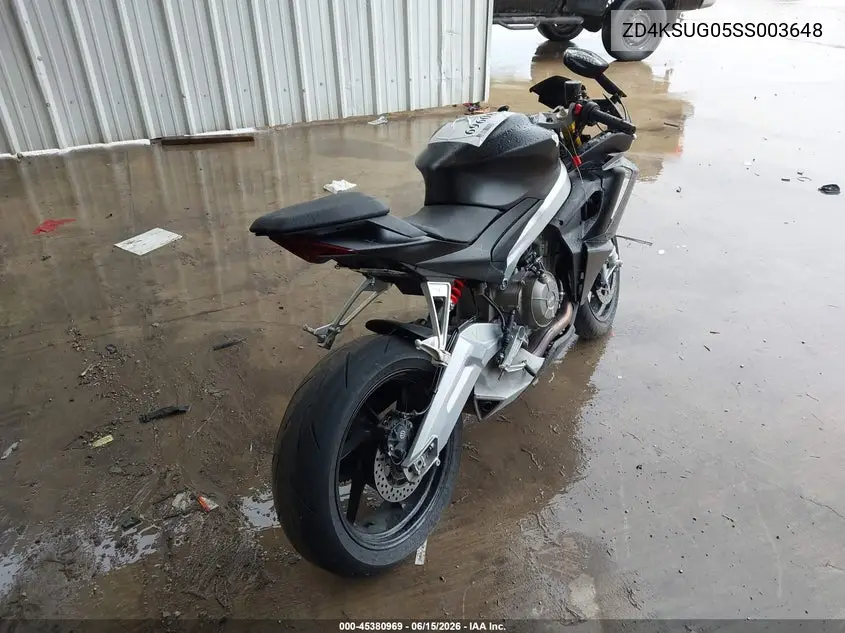 2025 Aprilia Rs 660 VIN: ZD4KSUG05SS003648 Lot: 45380969