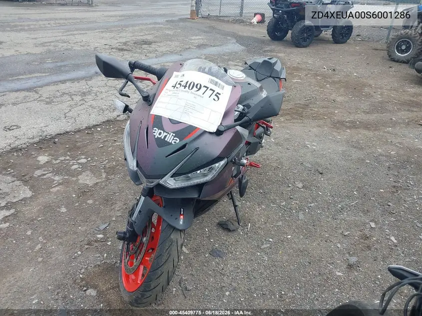 2025 Aprilia Rs 457 VIN: ZD4XEUA00S6001286 Lot: 45409775