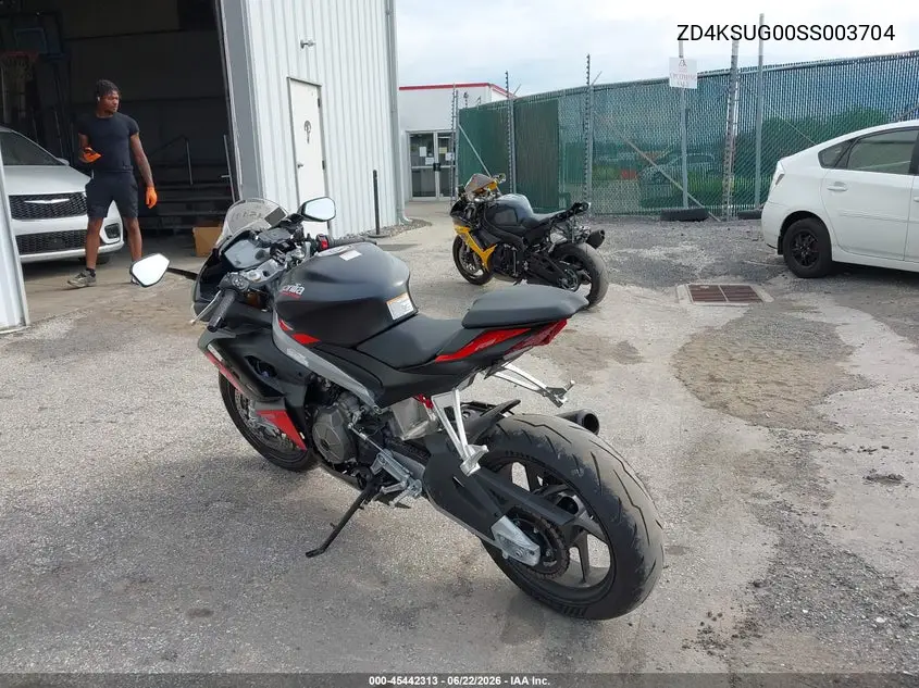 2025 Aprilia Rs 660 VIN: ZD4KSUG00SS003704 Lot: 45442313