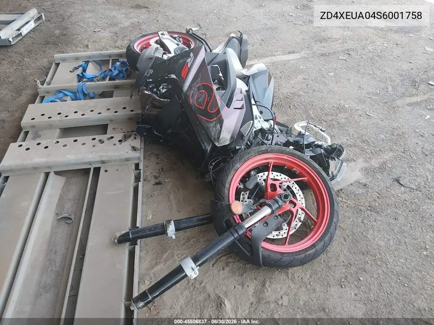 2025 Aprilia Rs 457 VIN: ZD4XEUA04S6001758 Lot: 45506837