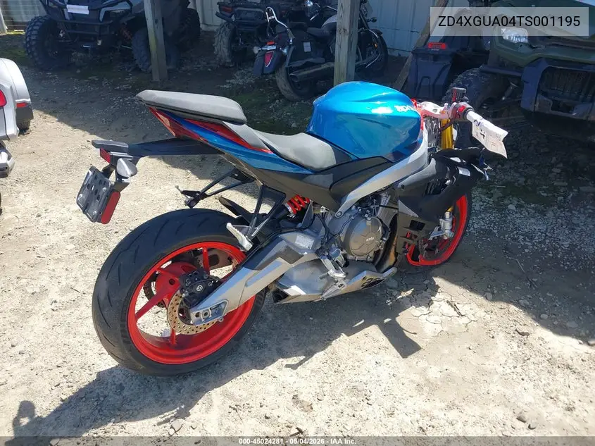 2026 Aprilia Rs 660 VIN: ZD4XGUA04TS001195 Lot: 45024281