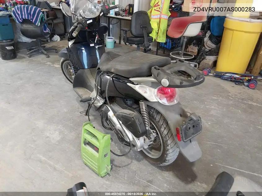 2010 Aprilia Scarabeo 500 VIN: ZD4VRU007AS000283 Lot: 45374275