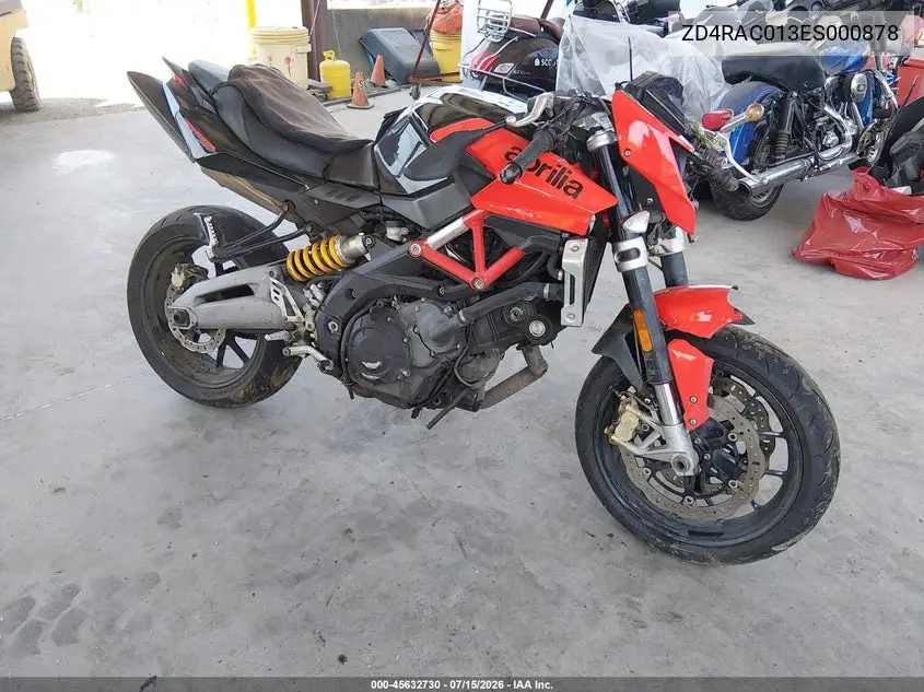 2014 Aprilia Shiver 750 VIN: ZD4RAC013ES000878 Lot: 45632730