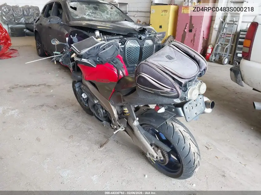 2003 Aprilia Tuono 1000 VIN: ZD4RPC0483S000218 Lot: 44330763