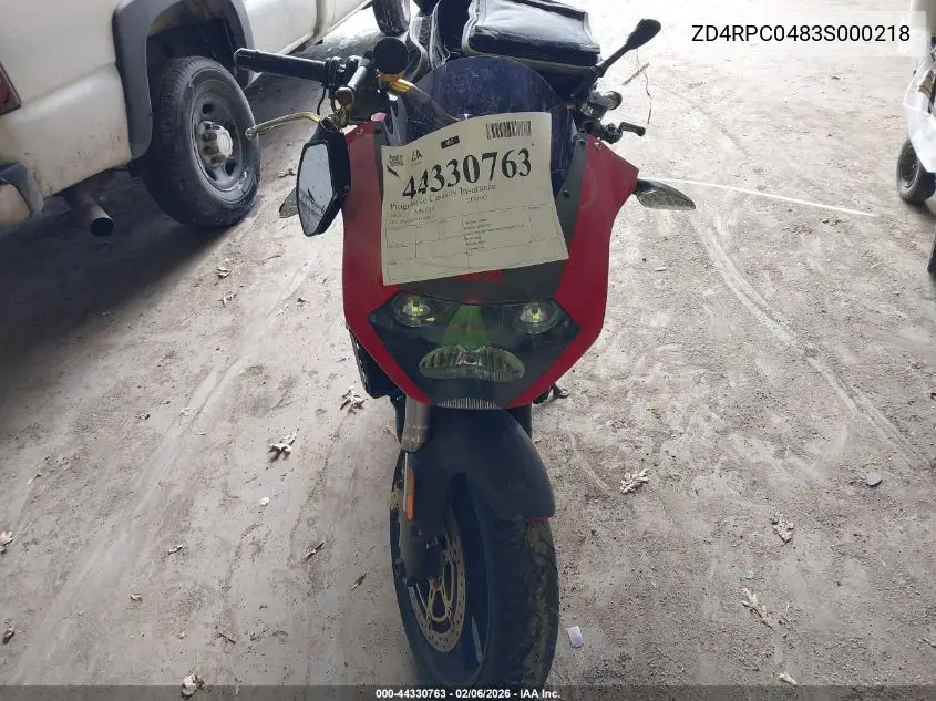 2003 Aprilia Tuono 1000 VIN: ZD4RPC0483S000218 Lot: 44330763