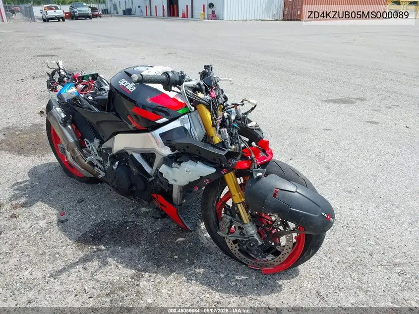 2021 Aprilia Tuono V4 1100 Factory VIN: ZD4KZUB05MS000089 Lot: 45056664