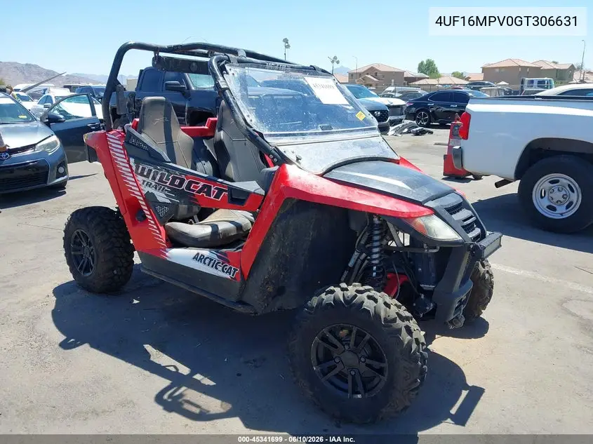 2016 Arctic Cat Wildcat 700 VIN: 4UF16MPV0GT306631 Lot: 45341699