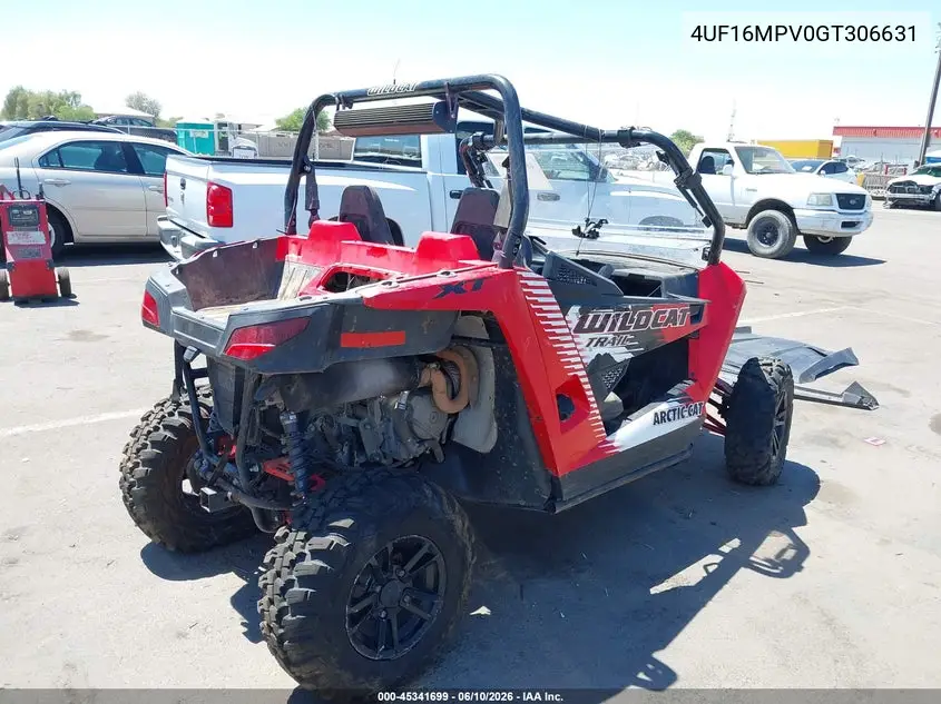 2016 Arctic Cat Wildcat 700 VIN: 4UF16MPV0GT306631 Lot: 45341699