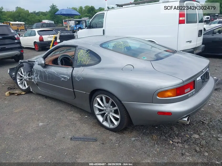 2002 Aston Martin Db7 Vantage VIN: SCFAB22342K302479 Lot: 45368487