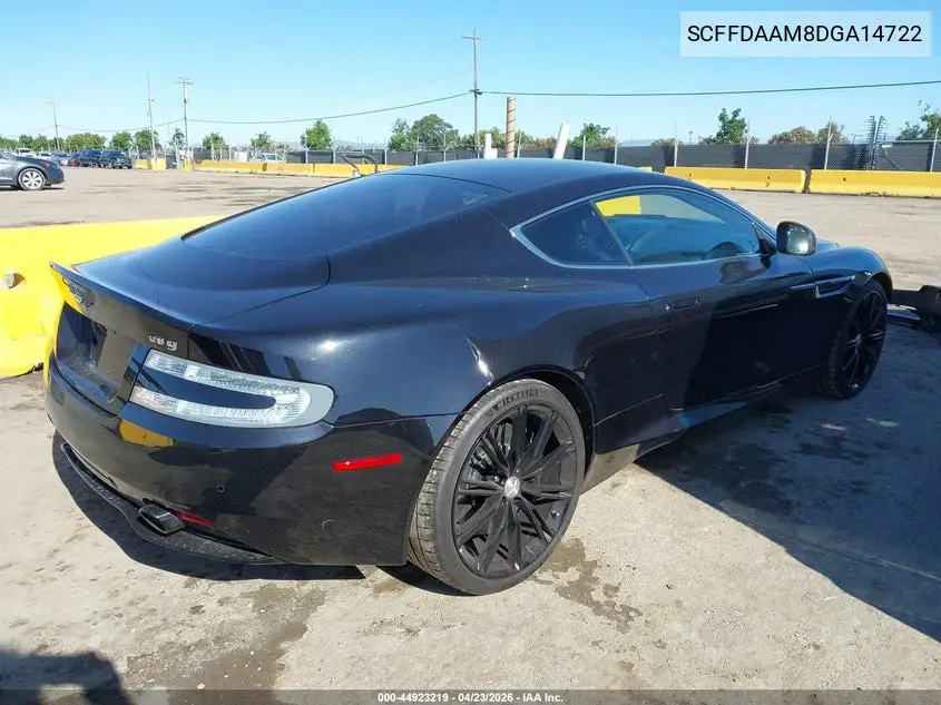 2013 Aston Martin Db9 VIN: SCFFDAAM8DGA14722 Lot: 44923219