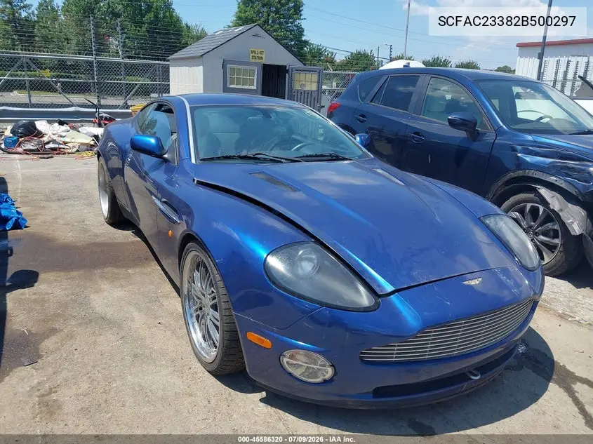 2002 Aston Martin Vanquish V12 VIN: SCFAC23382B500297 Lot: 45586320