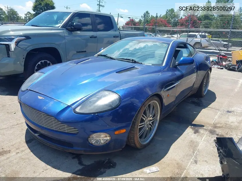 2002 Aston Martin Vanquish V12 VIN: SCFAC23382B500297 Lot: 45586320