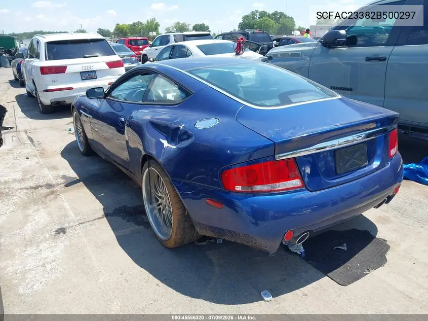 2002 Aston Martin Vanquish V12 VIN: SCFAC23382B500297 Lot: 45586320