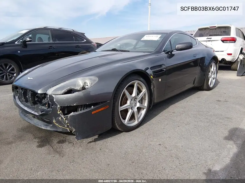 2006 Aston Martin V8 Vantage VIN: SCFBB03BX6GC01747 Lot: 44921756
