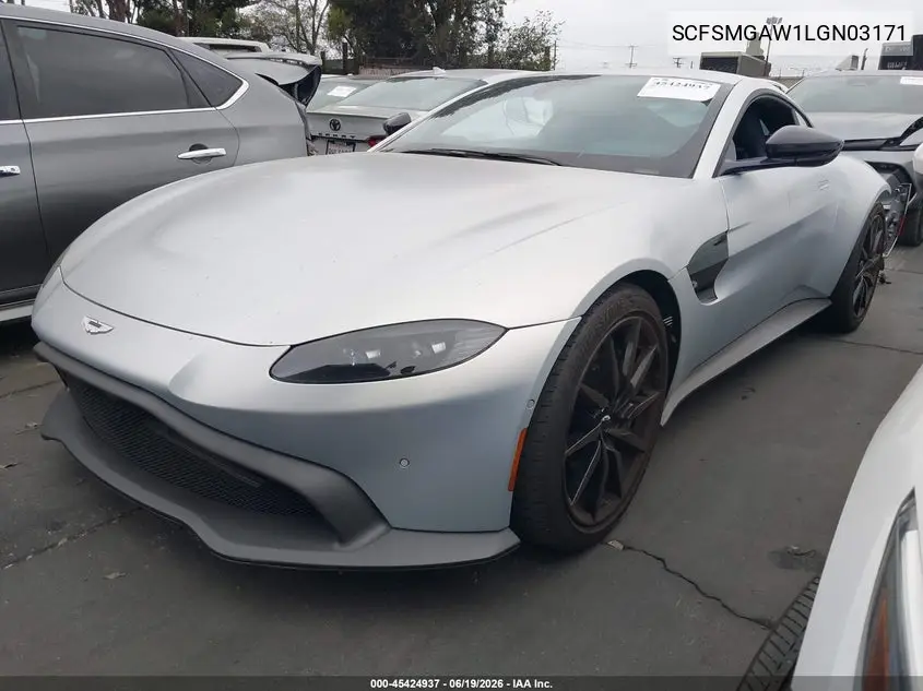 2020 Aston Martin Vantage VIN: SCFSMGAW1LGN03171 Lot: 45424937