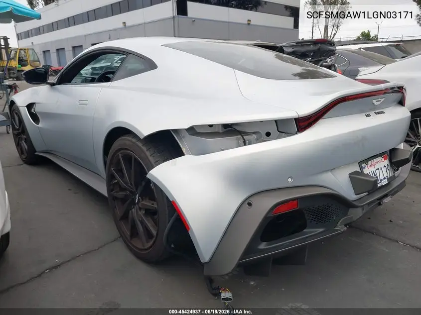 2020 Aston Martin Vantage VIN: SCFSMGAW1LGN03171 Lot: 45424937