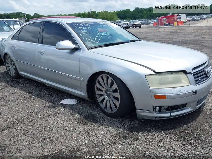 2004 Audi A8 L 4.2 VIN: WAUML44EX4N015374 Lot: 45215254