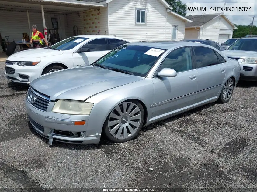 2004 Audi A8 L 4.2 VIN: WAUML44EX4N015374 Lot: 45215254