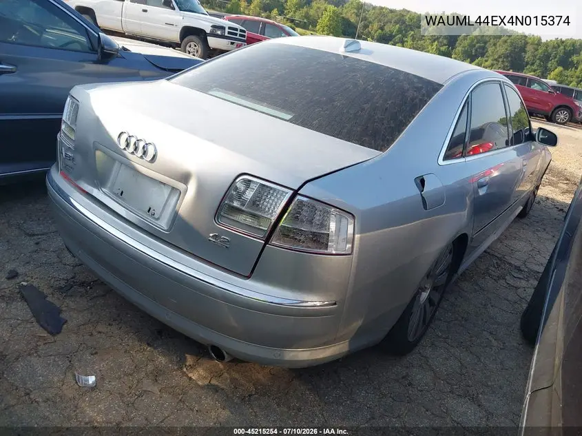 2004 Audi A8 L 4.2 VIN: WAUML44EX4N015374 Lot: 45215254