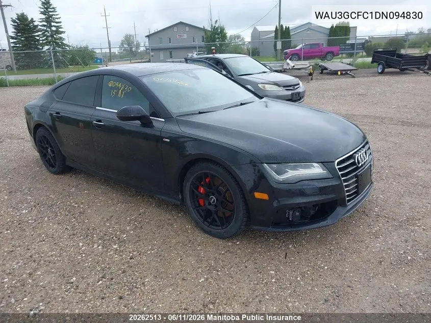 2013 Audi A7 3.0T Quattro VIN: WAU3GCFC1DN094830 Lot: 20262513
