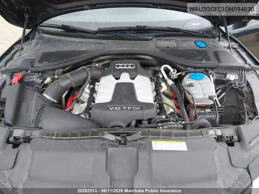 2013 Audi A7 3.0T Quattro VIN: WAU3GCFC1DN094830 Lot: 20262513