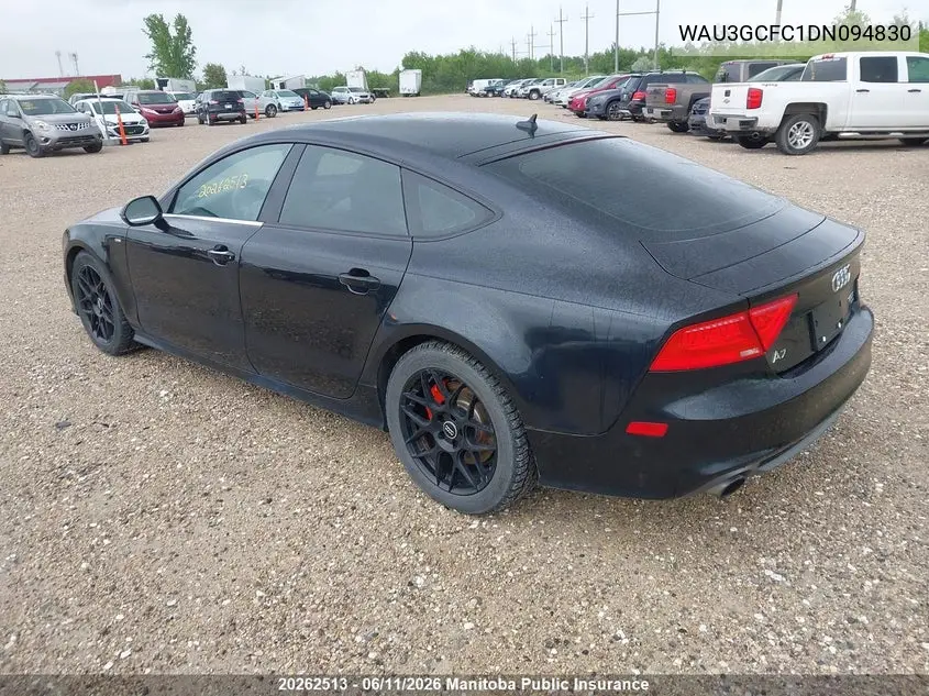 2013 Audi A7 3.0T Quattro VIN: WAU3GCFC1DN094830 Lot: 20262513