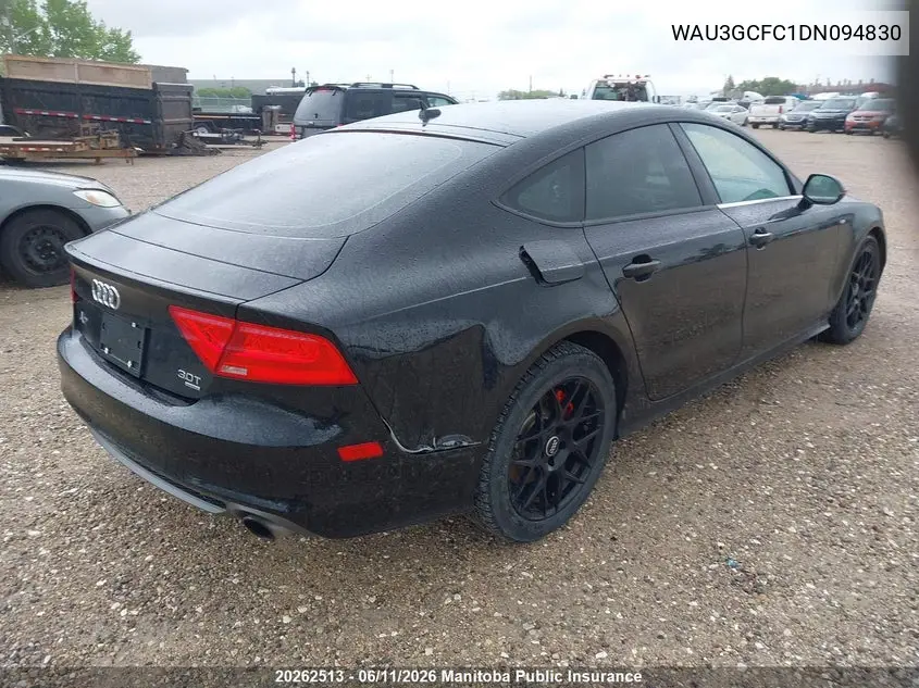 2013 Audi A7 3.0T Quattro VIN: WAU3GCFC1DN094830 Lot: 20262513