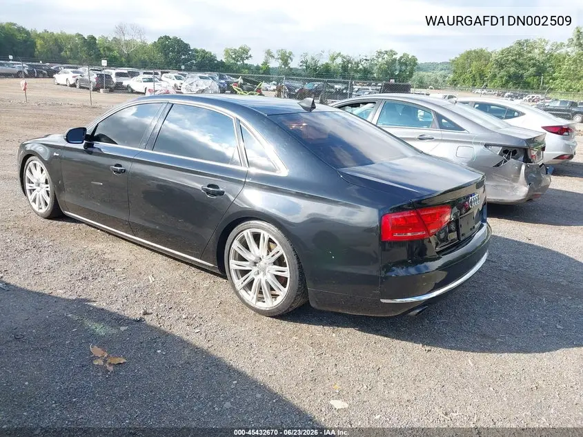 2013 Audi A8 L 3.0T VIN: WAURGAFD1DN002509 Lot: 45432670