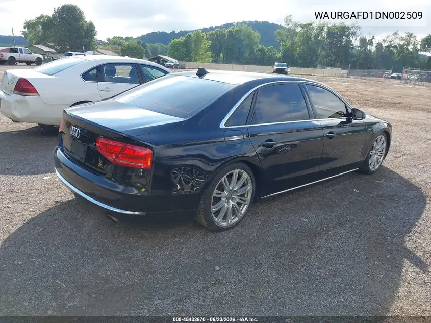 2013 Audi A8 L 3.0T VIN: WAURGAFD1DN002509 Lot: 45432670