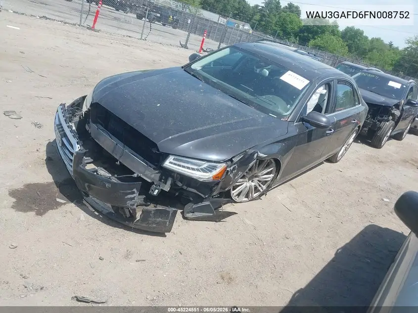2015 Audi A8 L 3.0T VIN: WAU3GAFD6FN008752 Lot: 45224551