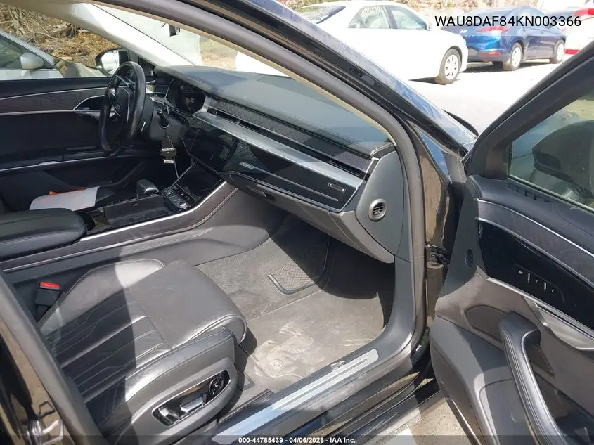 2019 Audi A8 L 55 VIN: WAU8DAF84KN003366 Lot: 44785439