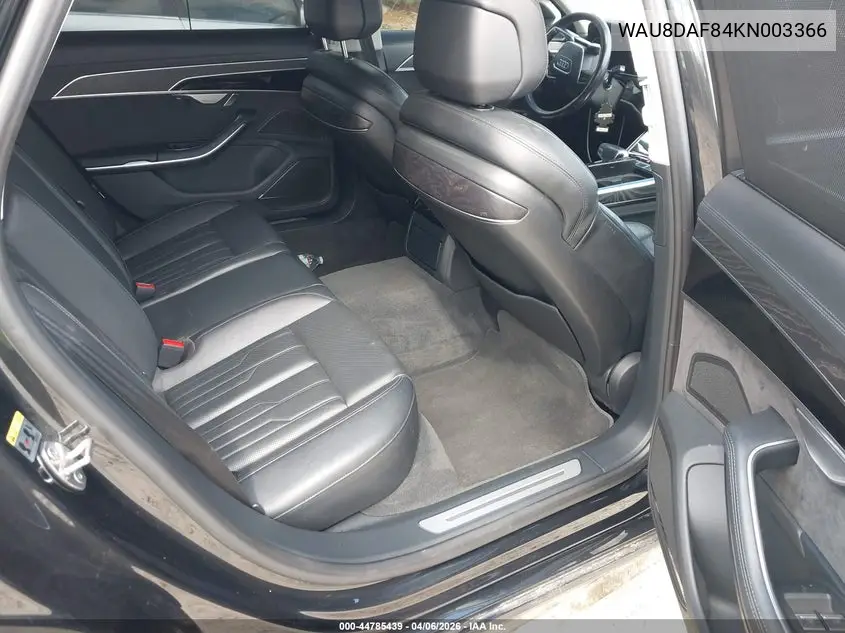 2019 Audi A8 L 55 VIN: WAU8DAF84KN003366 Lot: 44785439
