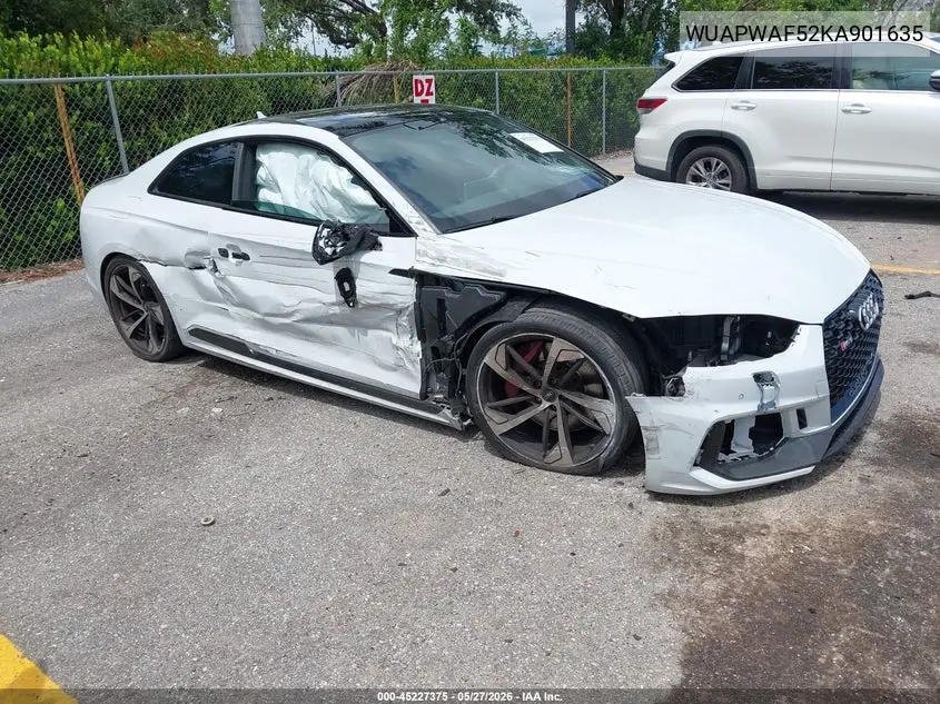 2019 Audi Rs 5 2.9T VIN: WUAPWAF52KA901635 Lot: 45227375