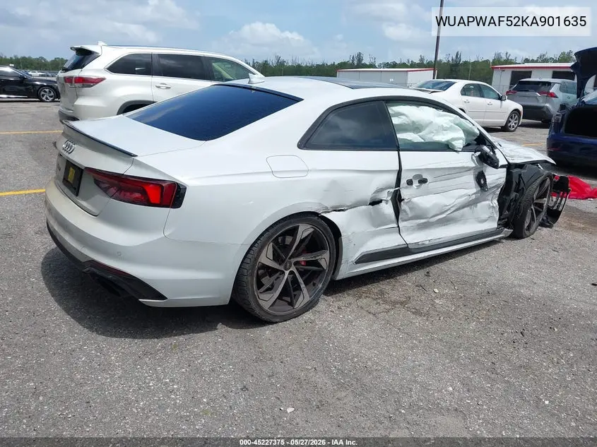 2019 Audi Rs 5 2.9T VIN: WUAPWAF52KA901635 Lot: 45227375
