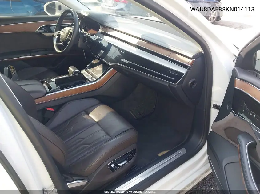 2019 Audi A8 L 55 VIN: WAU8DAF88KN014113 Lot: 45589032