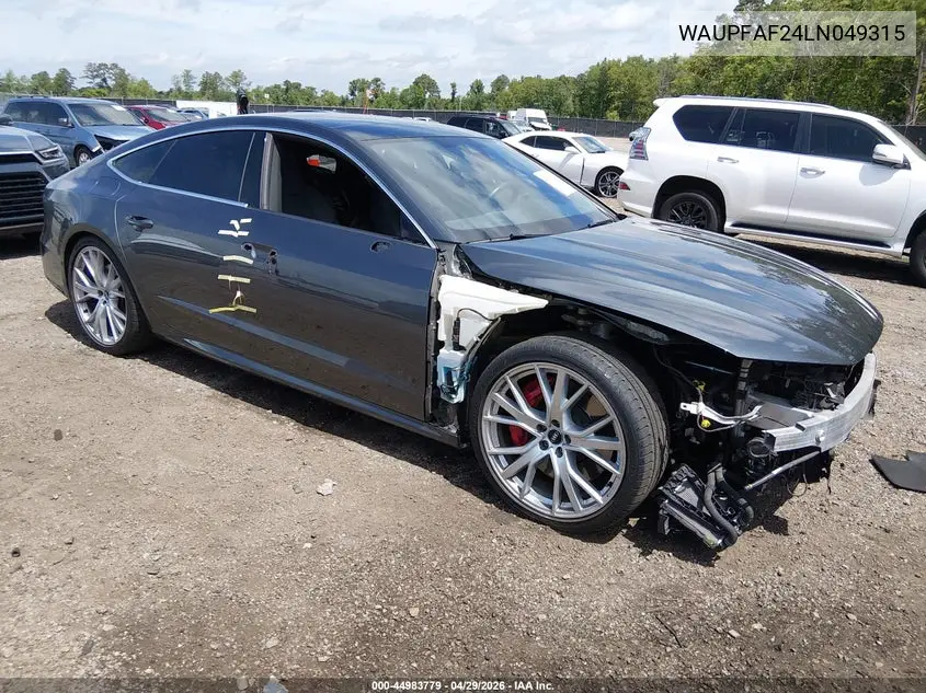 2020 Audi S7 Sportback Premium Plus Tfsi Quattro Tiptronic VIN: WAUPFAF24LN049315 Lot: 44983779