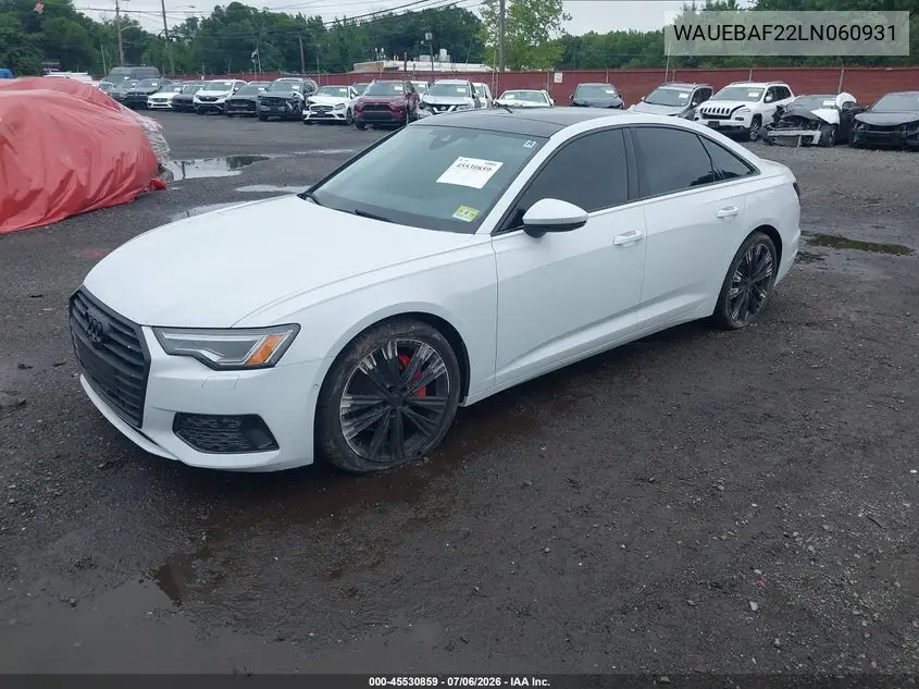 2020 Audi A6 Premium Plus VIN: WAUE8AF22LN060931 Lot: 45530859