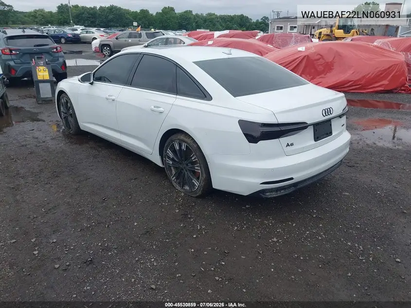 2020 Audi A6 Premium Plus VIN: WAUE8AF22LN060931 Lot: 45530859