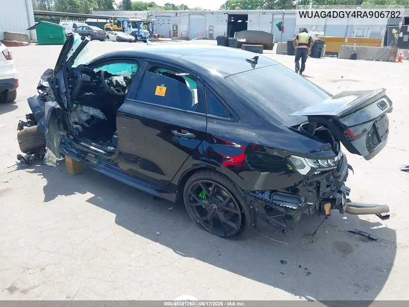 2024 Audi Rs 3 Tfsi Quattro S Tronic VIN: WUAG4DGY4RA906782 Lot: 45381260